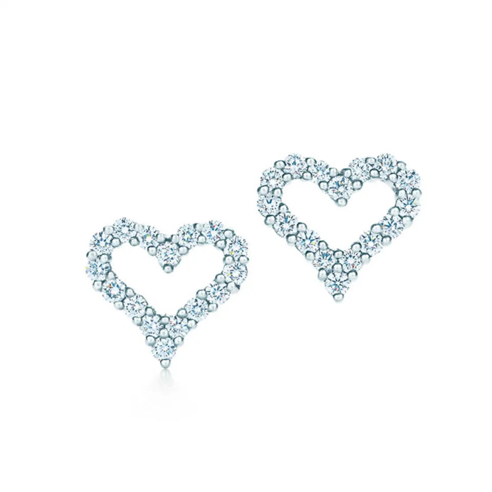 Tiffany & Co. Dupe Diamond Heart Stud Earrings Cheap Jewellery 61101268