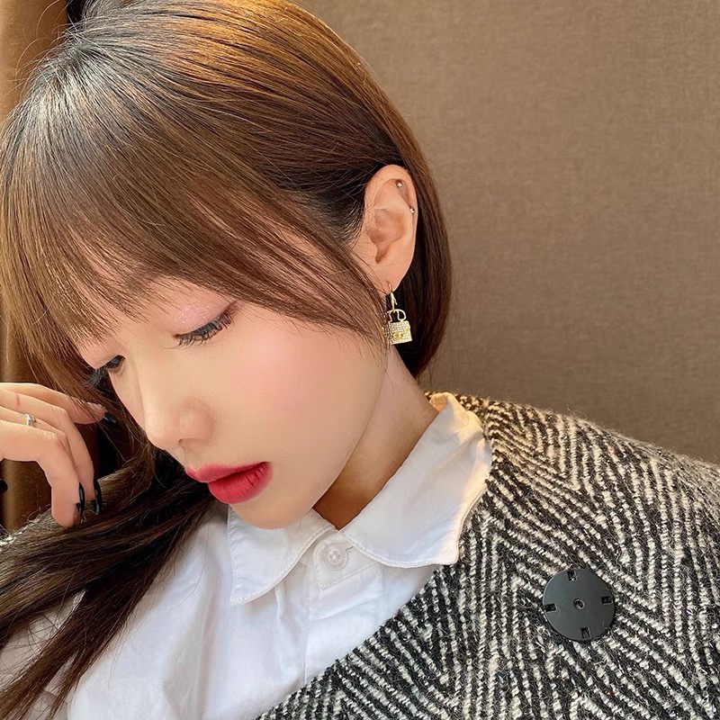 Hermes Bag Earrings, Diamonds, Gold & White Gold