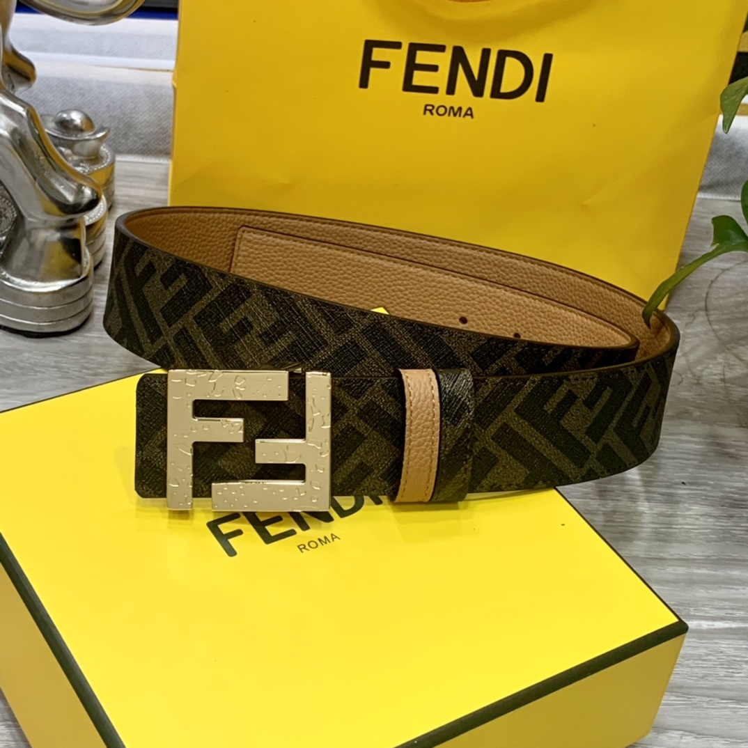 Fendi Leather Belts 1:1 Mirror Version