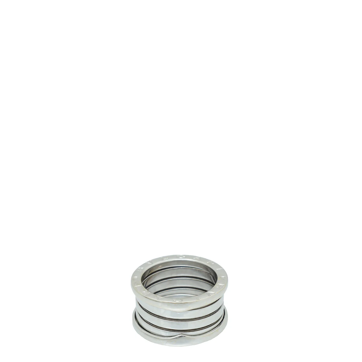 Bvlgari 18K White Gold B Zero1 Three Band Ring 52