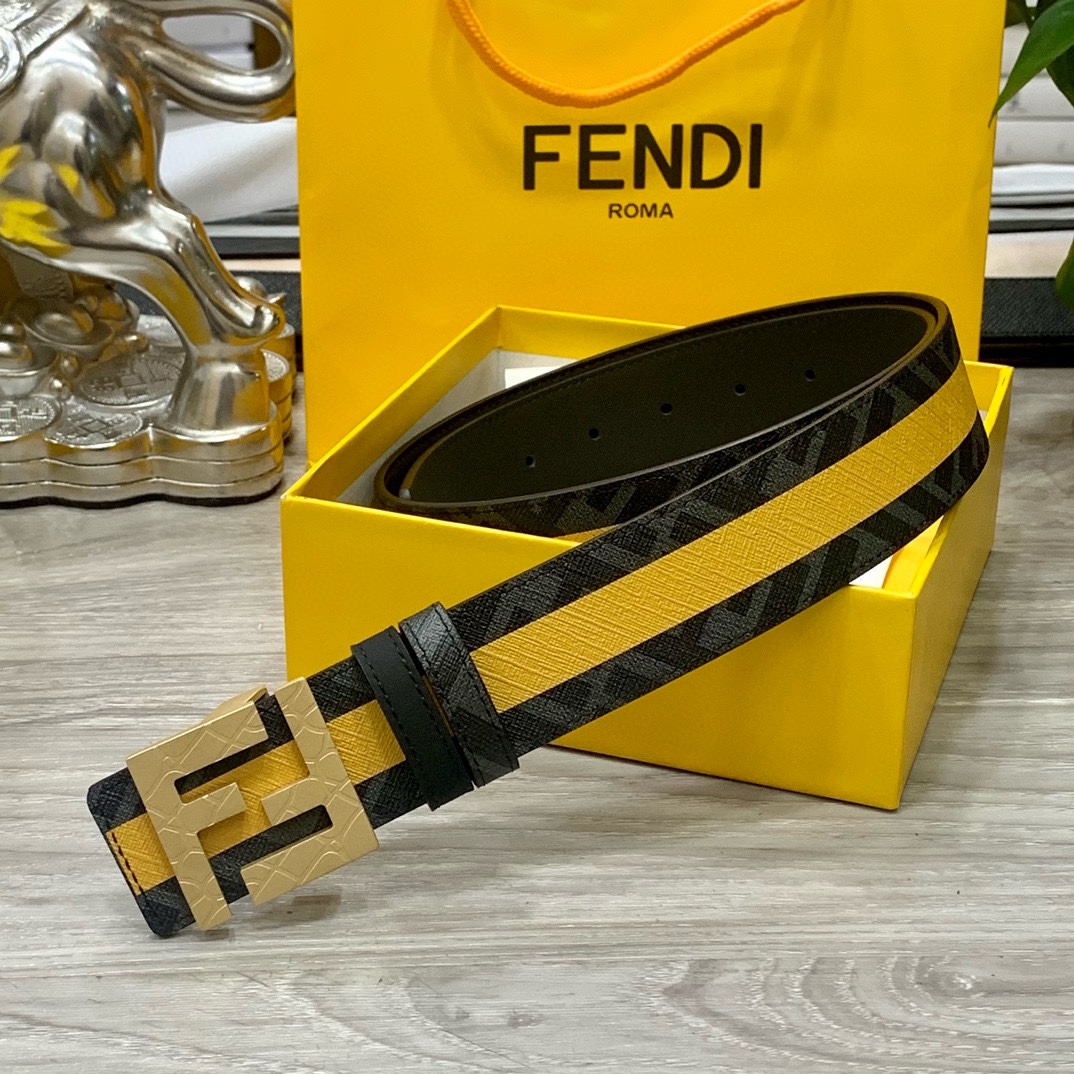 Fendi Leather Belts 1:1 Mirror Version