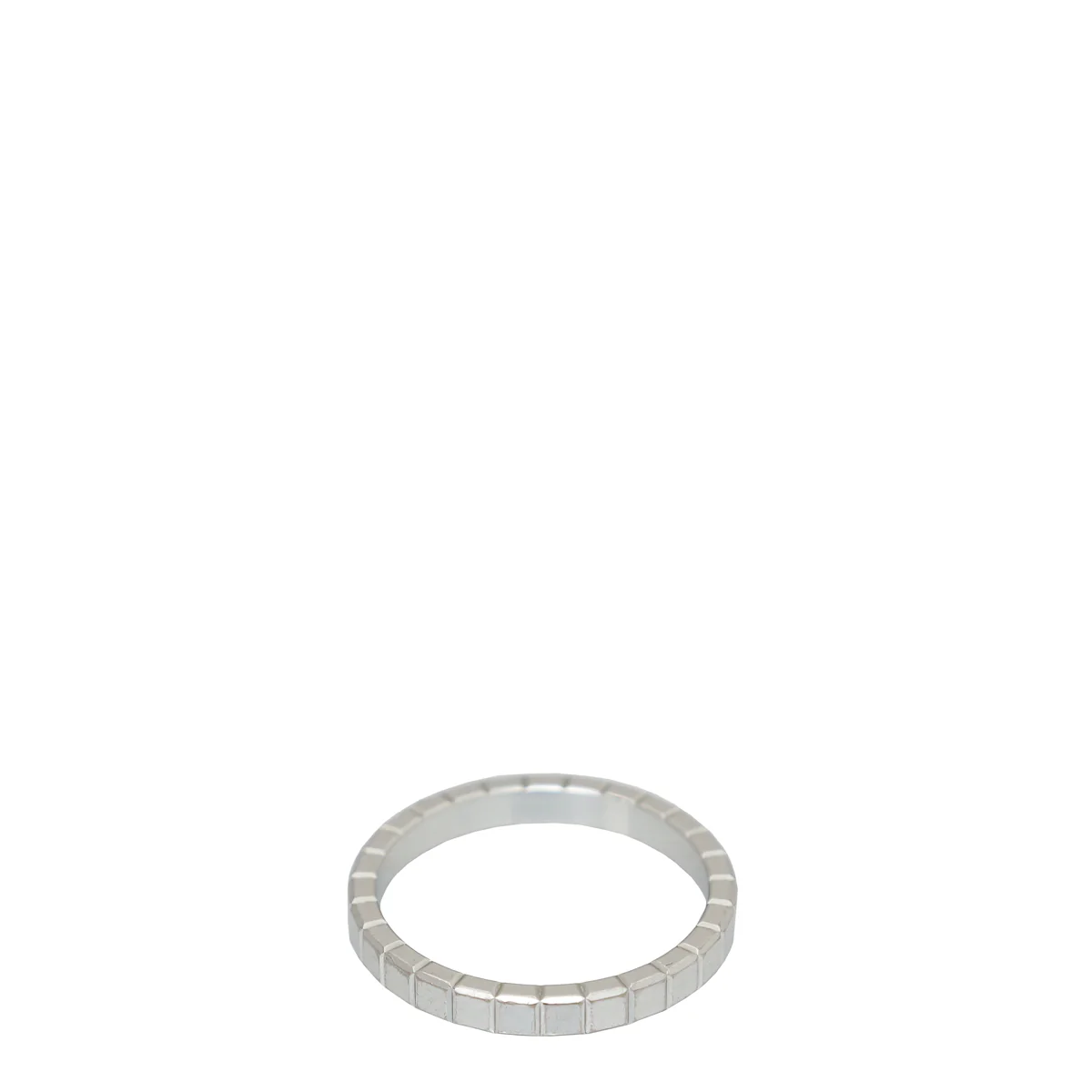 Chopard 18K White Gold Diamond Ice Cube Ring 52