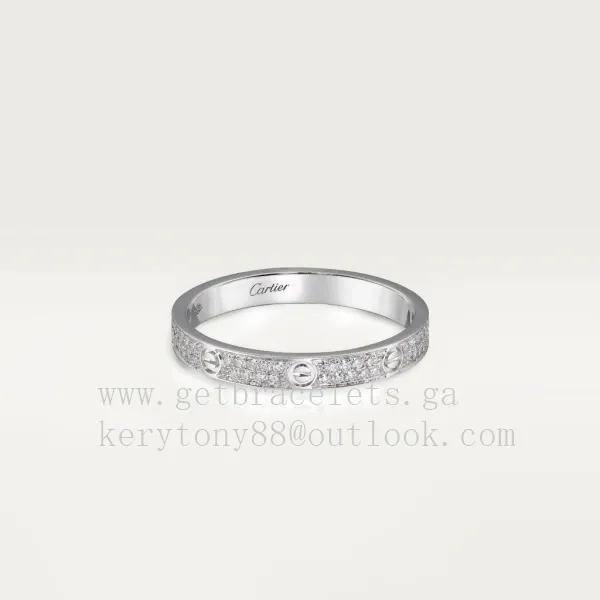 Cartier Love Ring Small Model White Gold with Diamonds B4218200