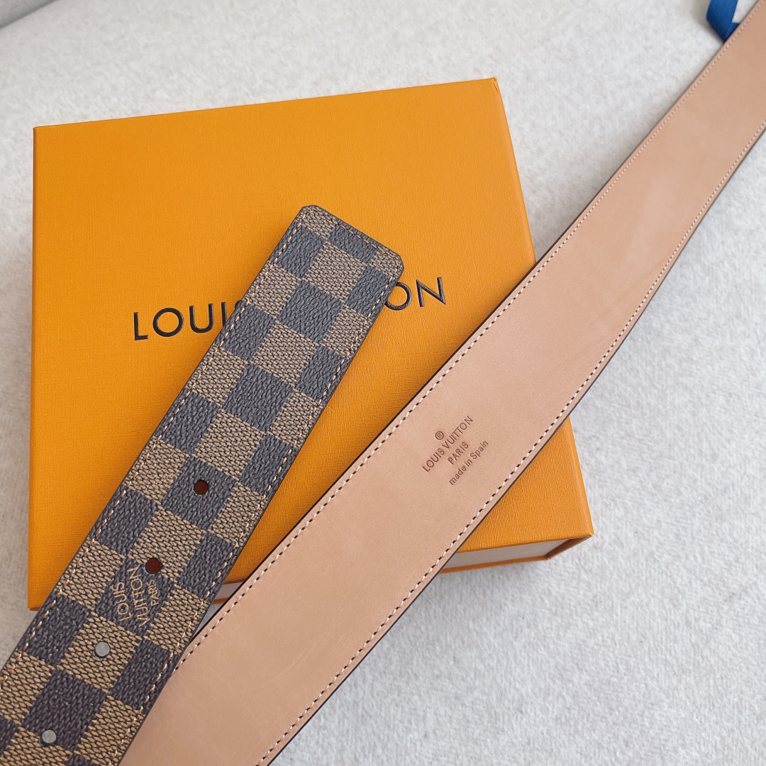 Louis Vuitton LV Leather Belts 1:1 Mirror Version