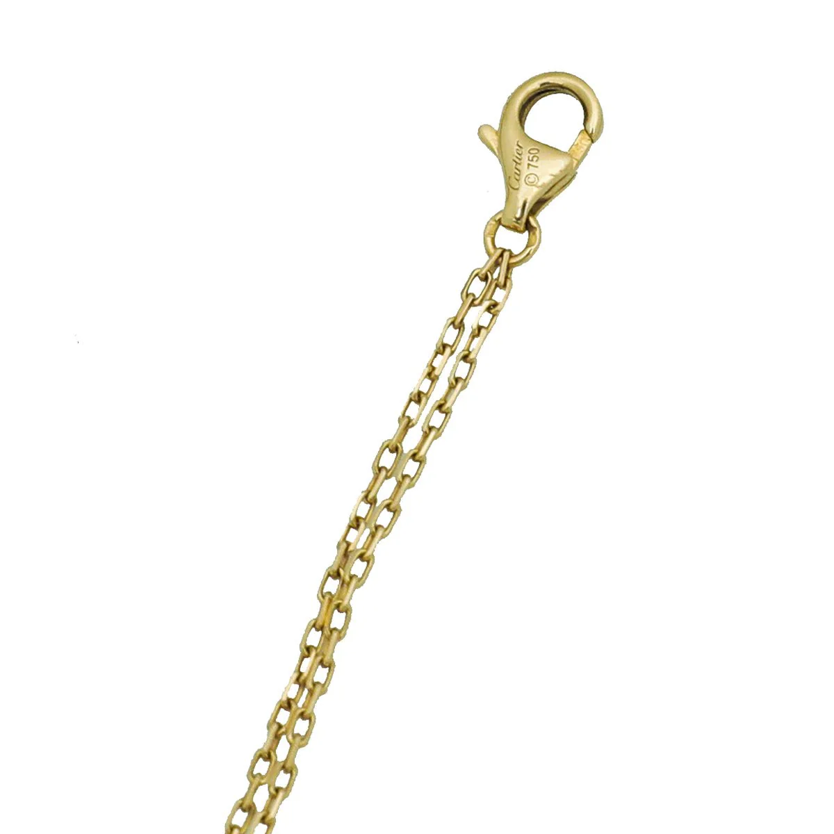Cartier 18K Yellow Gold Diamond Love Double Chain Bracelet