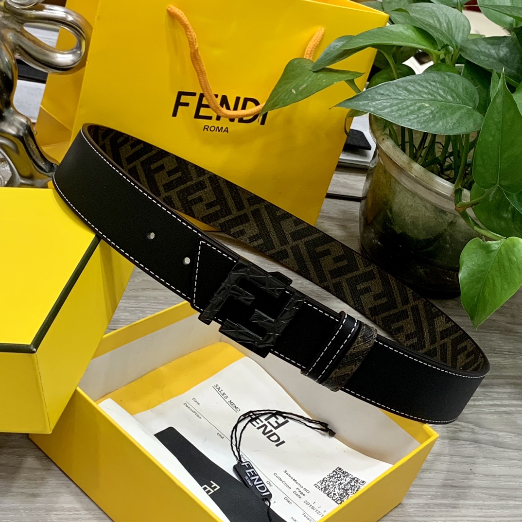 Fendi Leather Belts 1:1 Mirror Version