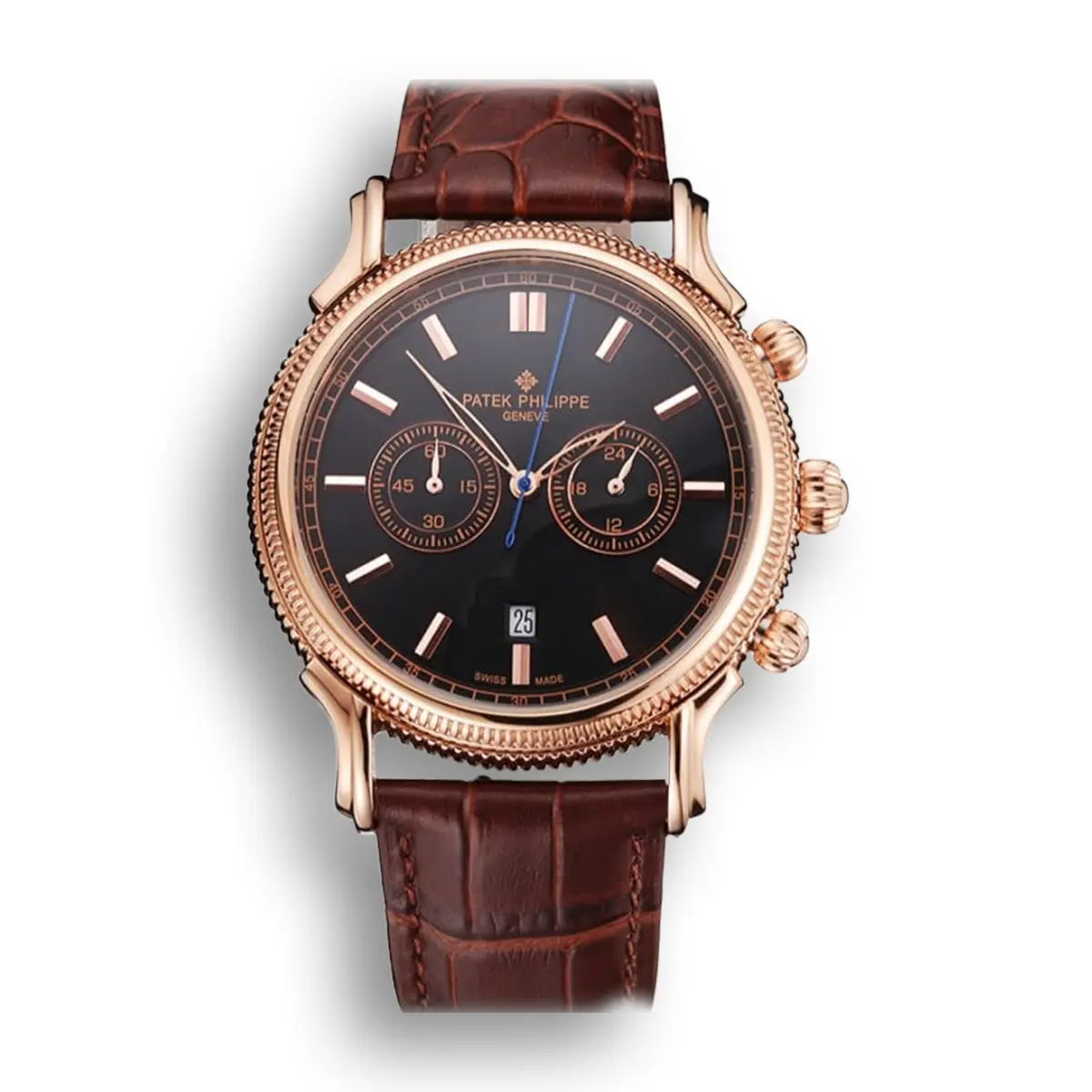 Chronograph Dial Black 40 mm, Rose Gold Plated