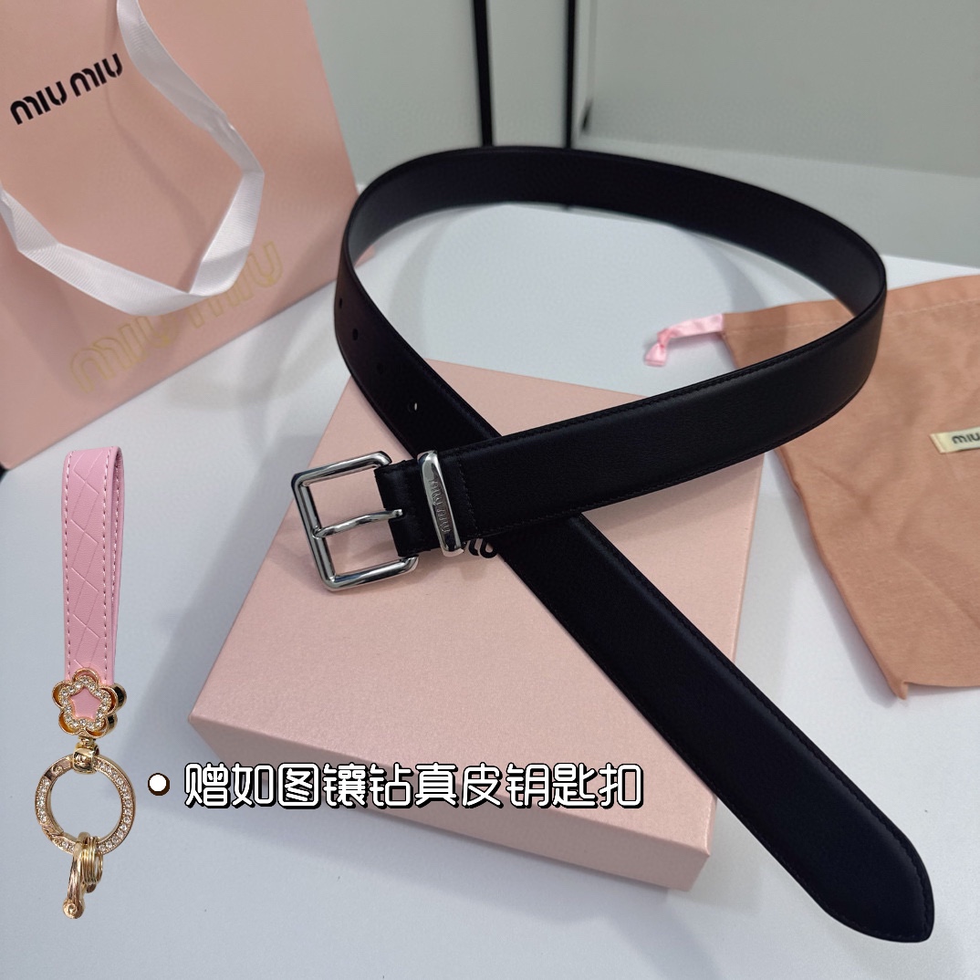 MiuMiu Leather Belts 1:1 Mirror Version