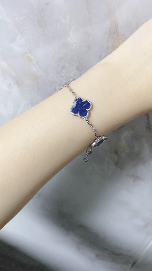 Van Cleef Bracelet Dupe, Sky Blue Clover Bracelet