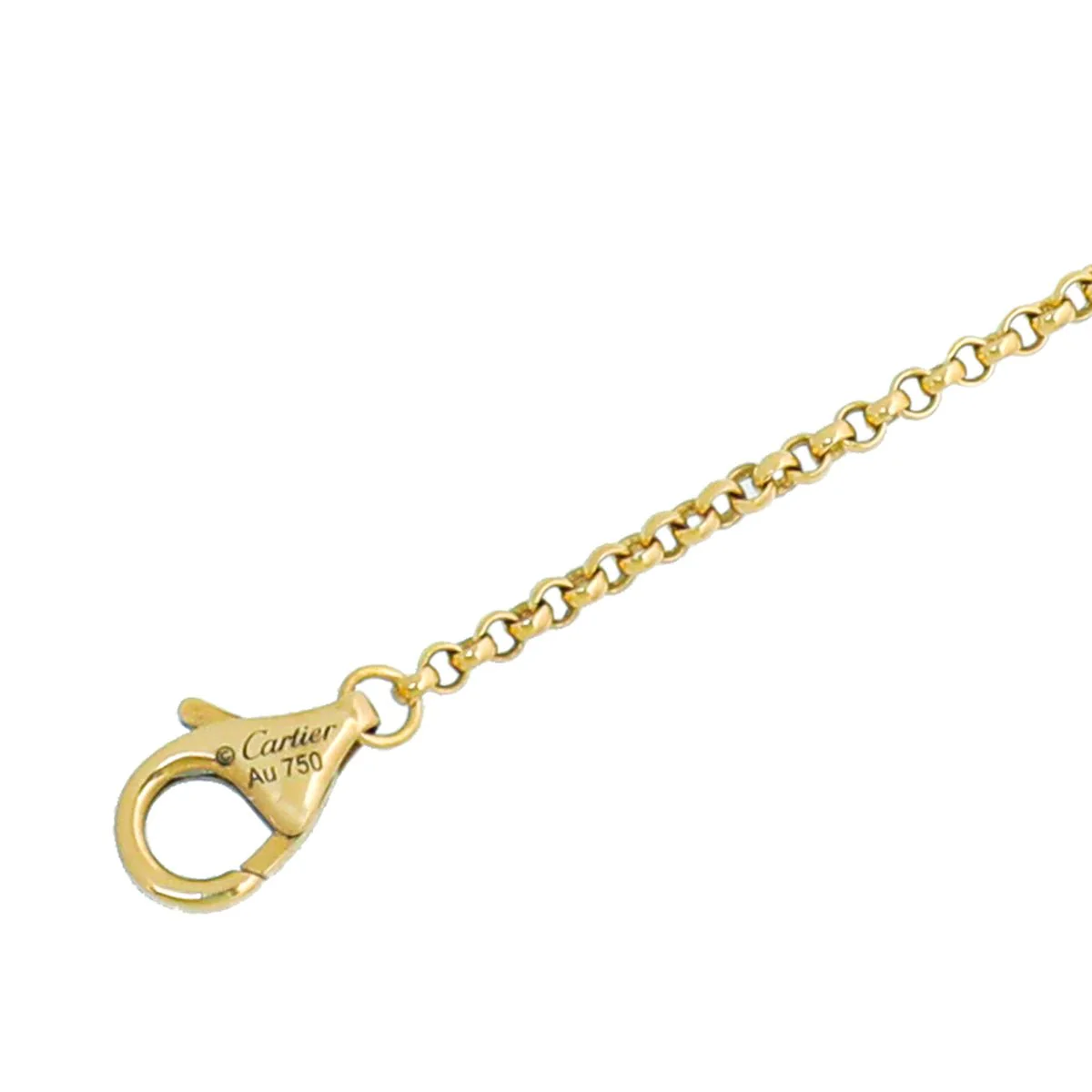 Cartier 18K Yellow Gold Malachite Diamond Les Berlingots De Cartier Necklace Medium Model