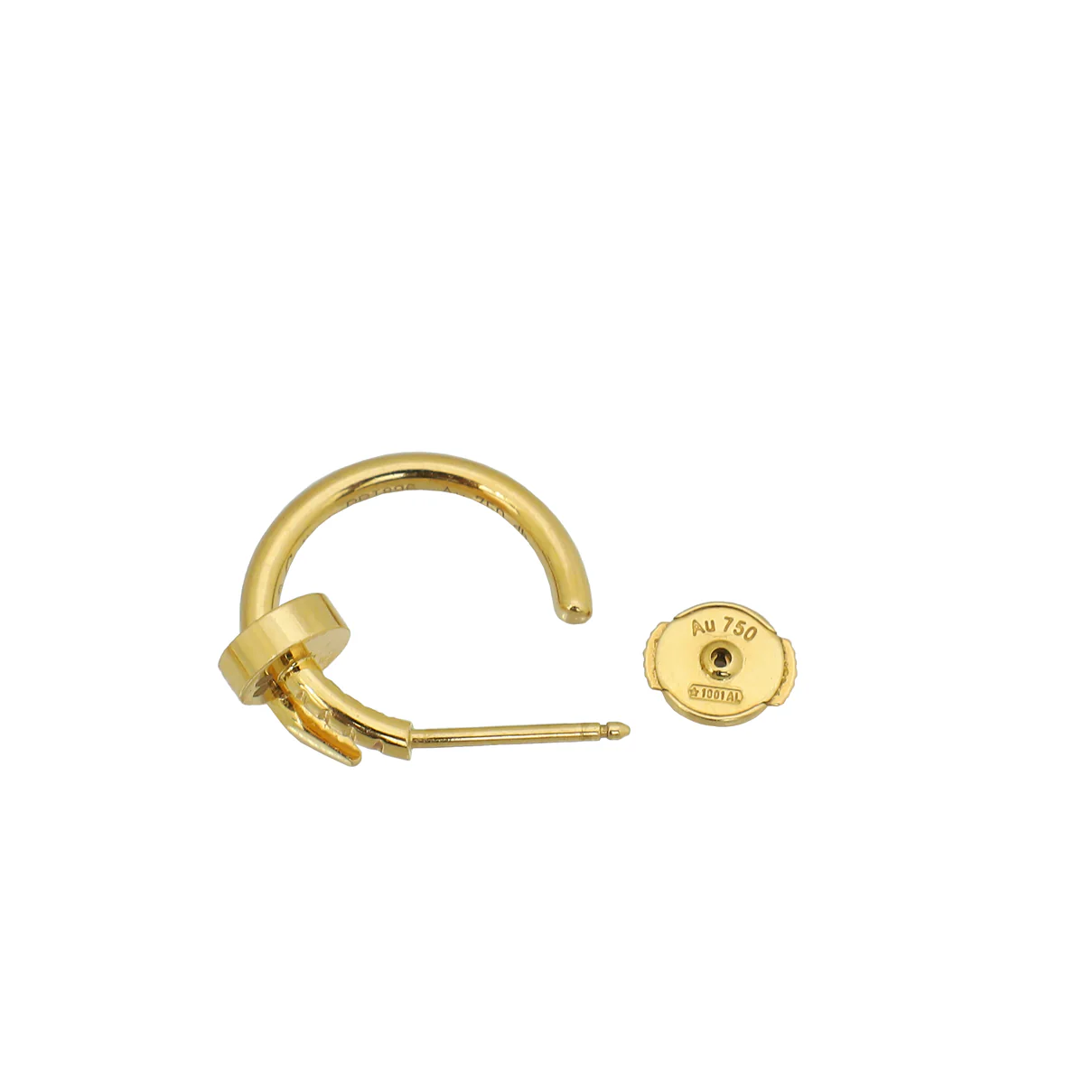 Cartier 18K Yellow Gold Juste Un Clou Hoop Earrings