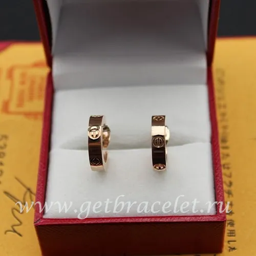 Replica Cartier Love Earrings Pink Gold B8029000