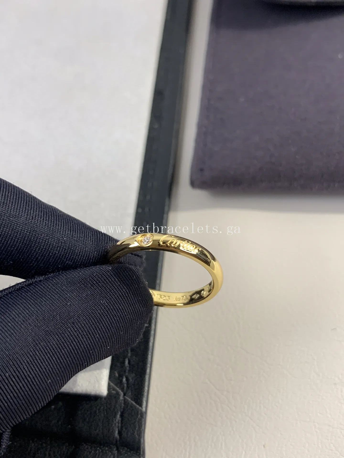 Cartier 1895 Wedding ring With 1 Diamonds Yellow Gold