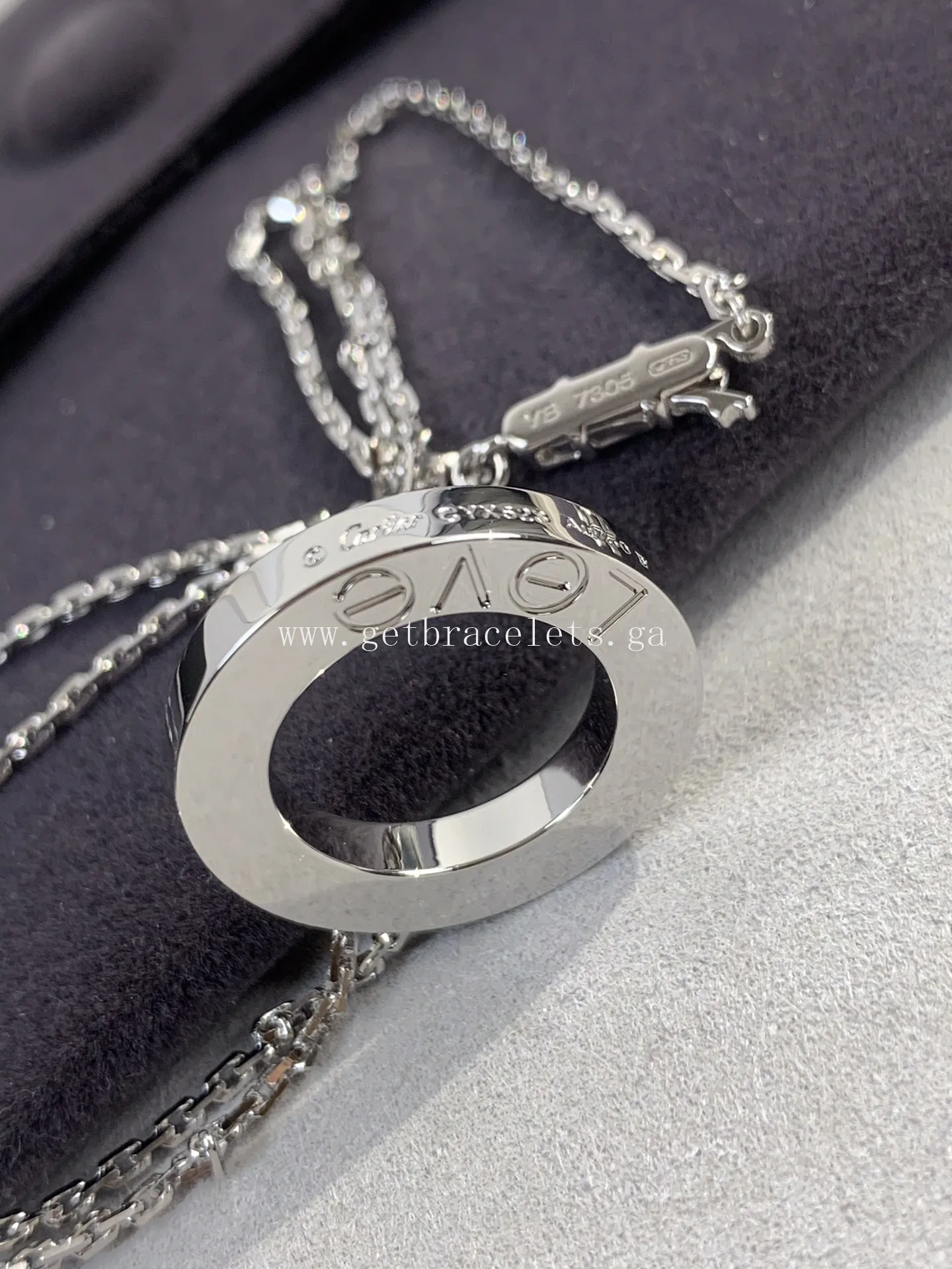 Cartier Love Necklace White Gold With Pave Diamonds
