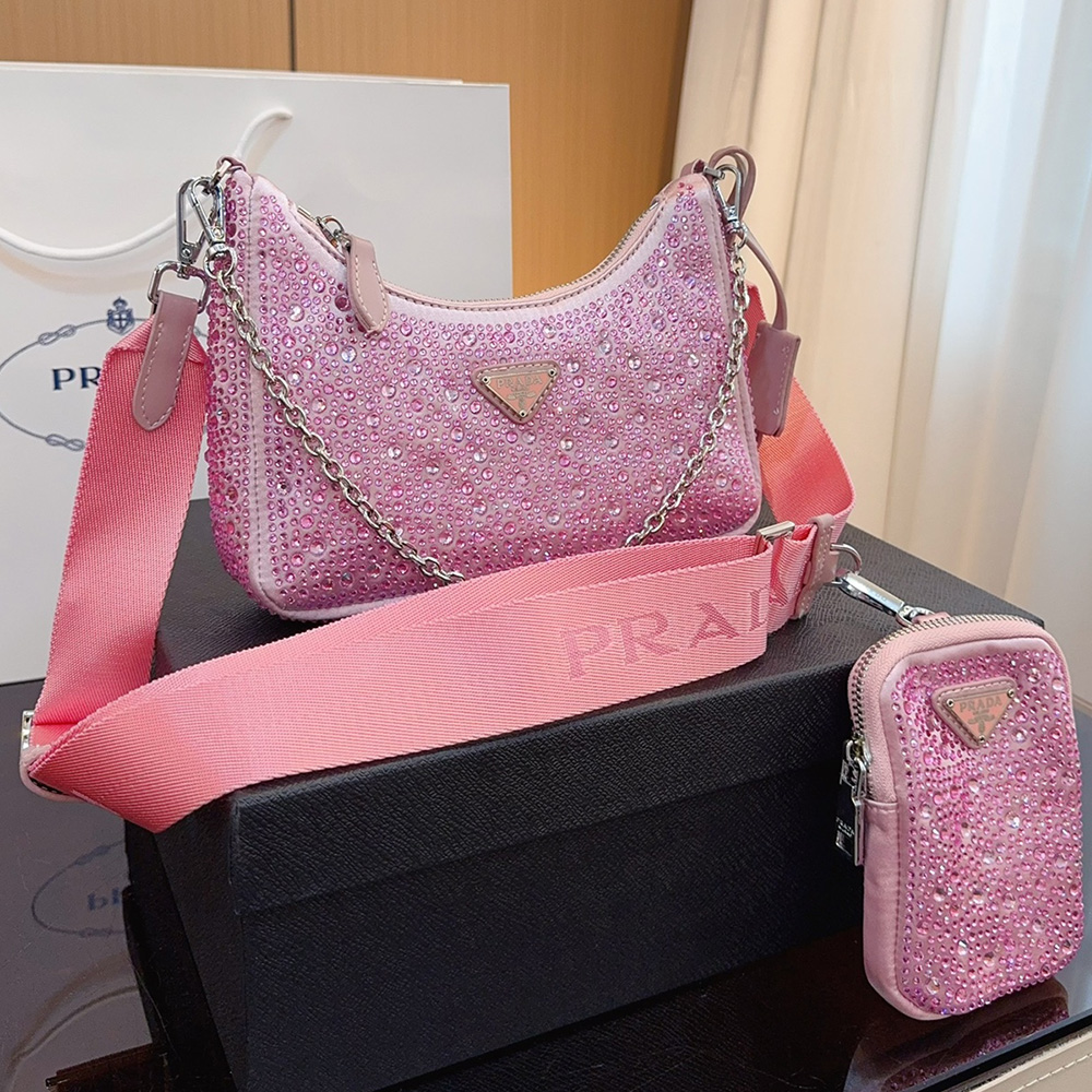 Prada Re-Edition  Crystal Messenger Shoulder Bag（Replica）