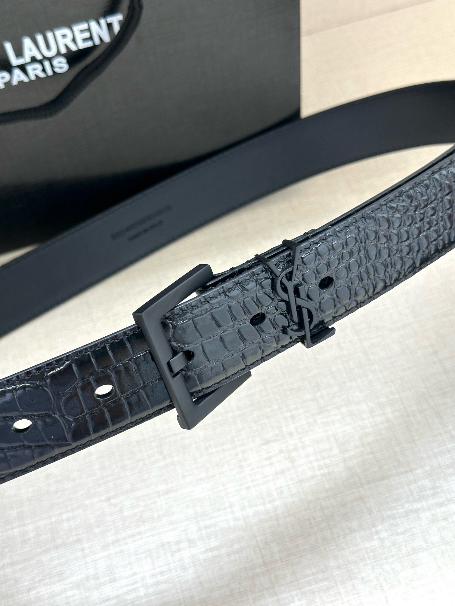 YSL Saint Laurent Leather Belts 1:1 Mirror Version