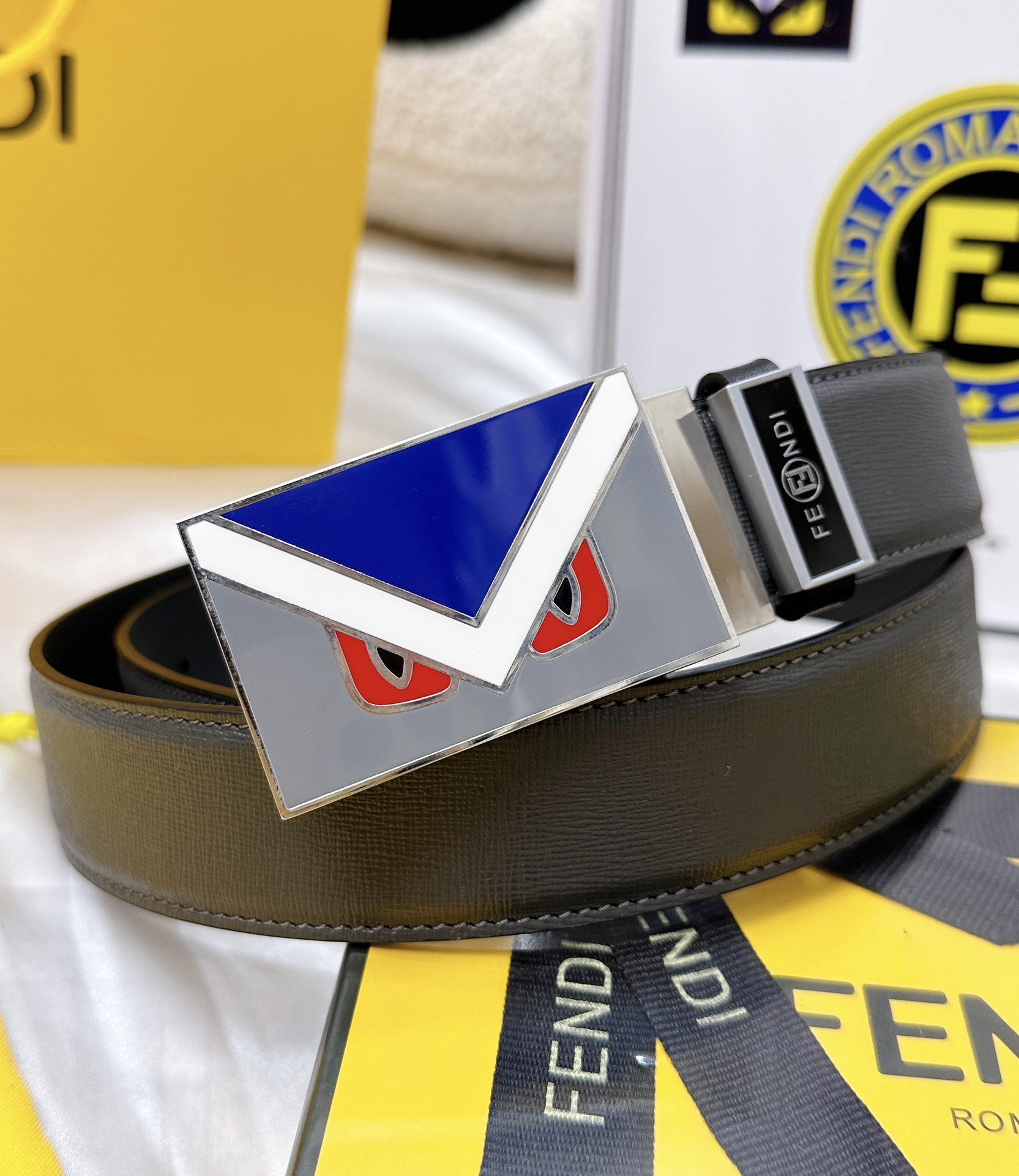 Fendi Leather Belts 1:1 Mirror Version