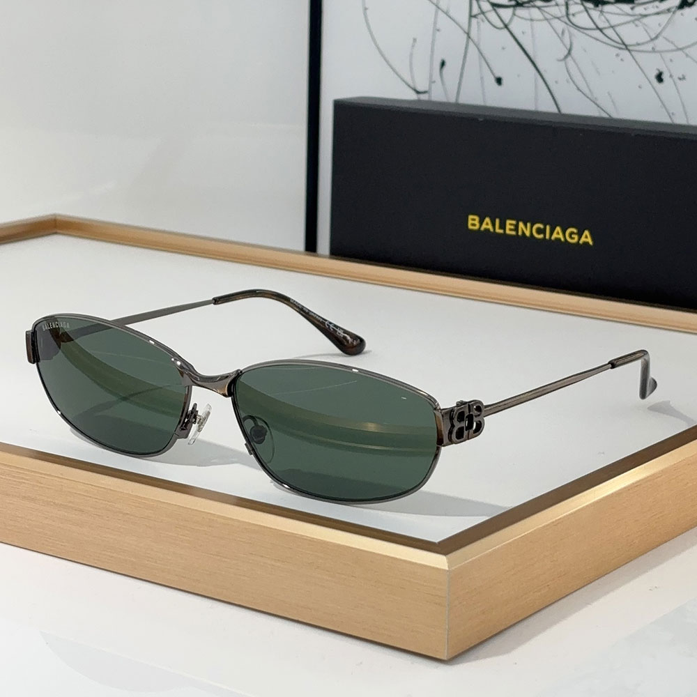 Balenciaga  Metal Mirror leg hollowed Out B Letter Logo   sunglasses Top quality （Replica）