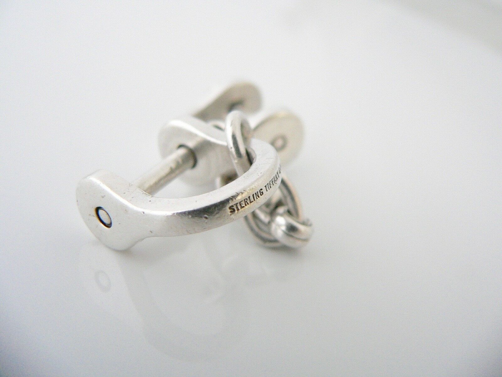 Tiffany & Co Silver Shackle Double Valet Key Ring Keyring Keychain Gift Love