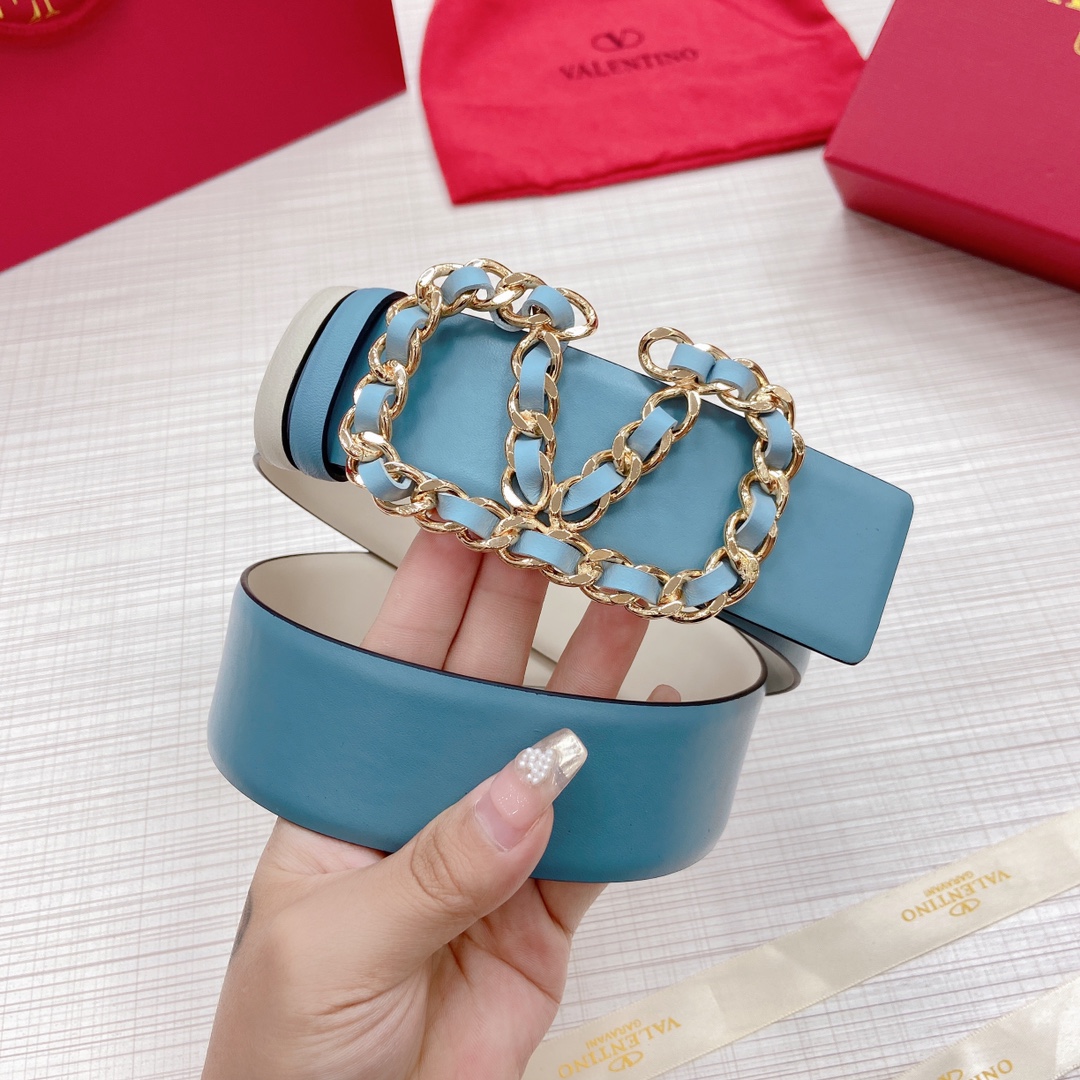 Valentino Leather Belts 1:1 Mirror Version