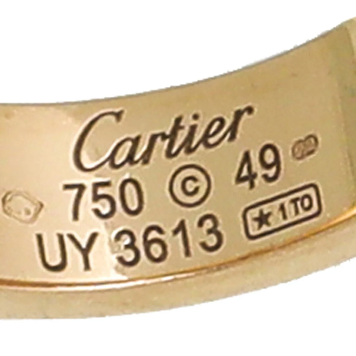 Cartier 18K Pink Gold Diamond Love Ring 49