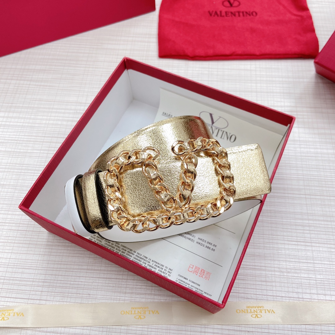 Valentino Leather Belts 1:1 Mirror Version