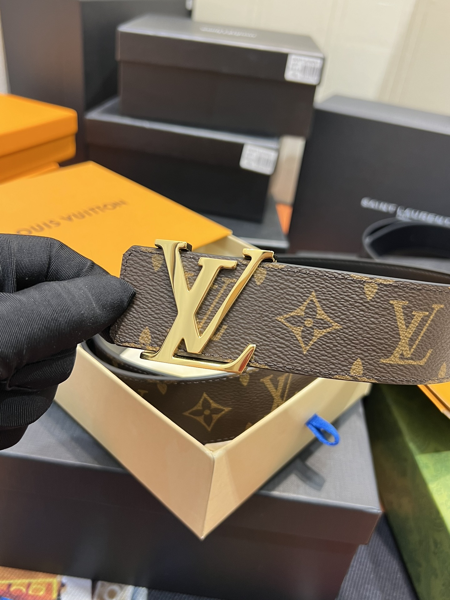 Louis Vuitton LV Leather Belts 1:1 Mirror Version