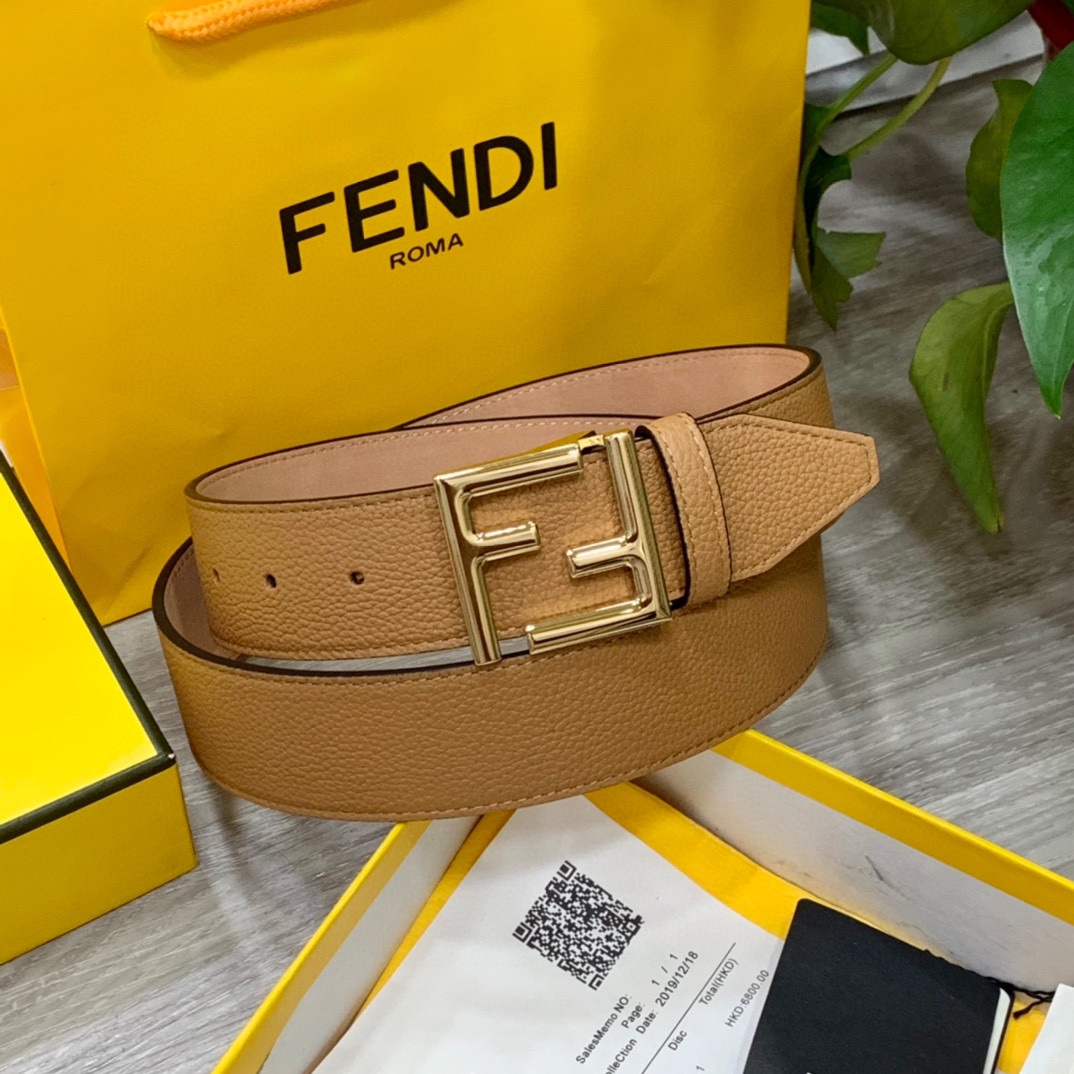Fendi Leather Belts 1:1 Mirror Version