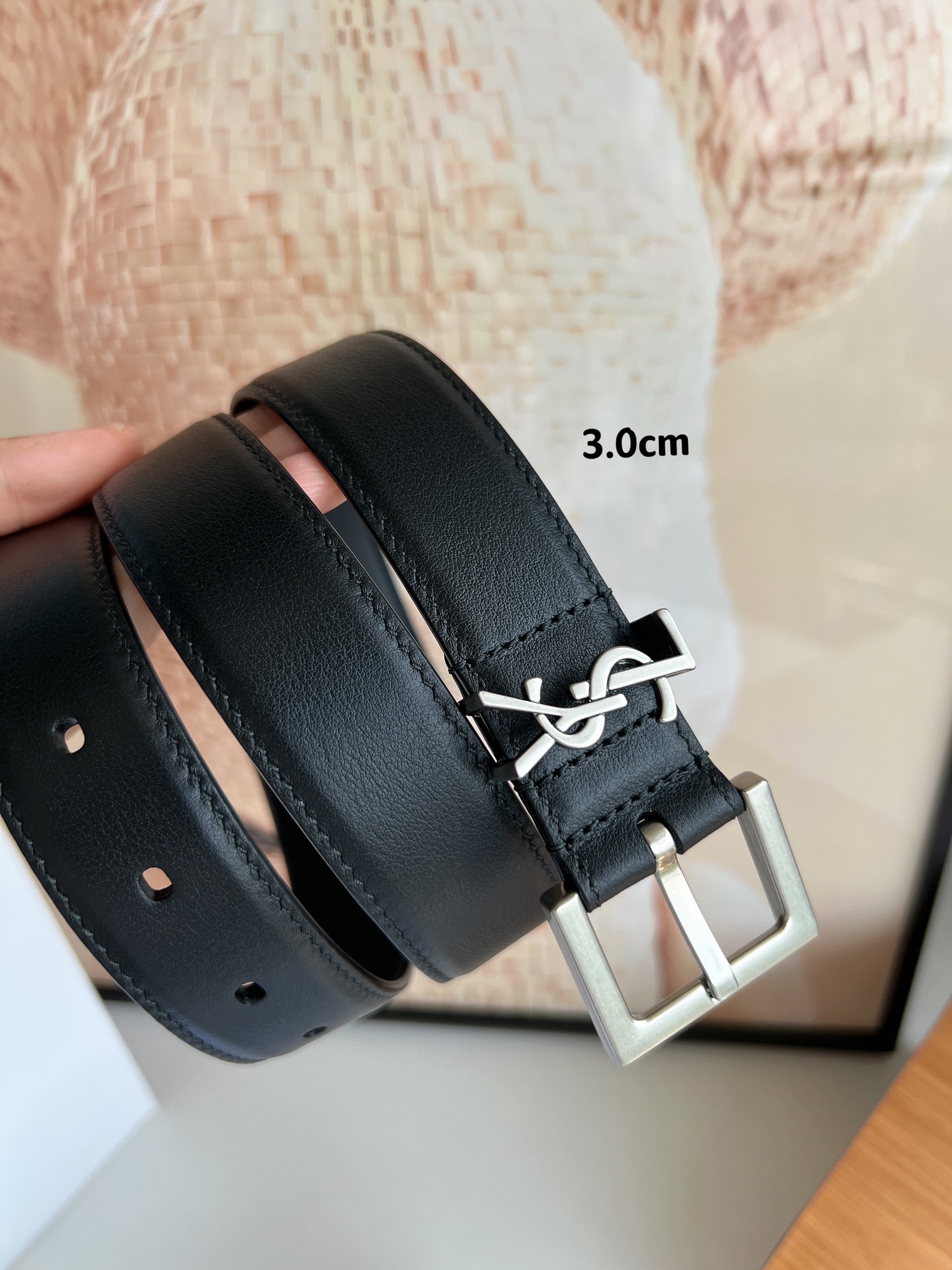 YSL Saint Laurent Leather Belts 1:1 Mirror Version