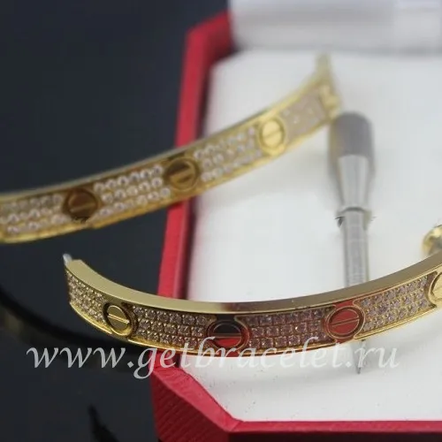 Cheap Cartier Love Bracelet Yellow Gold Diamonds N6035016