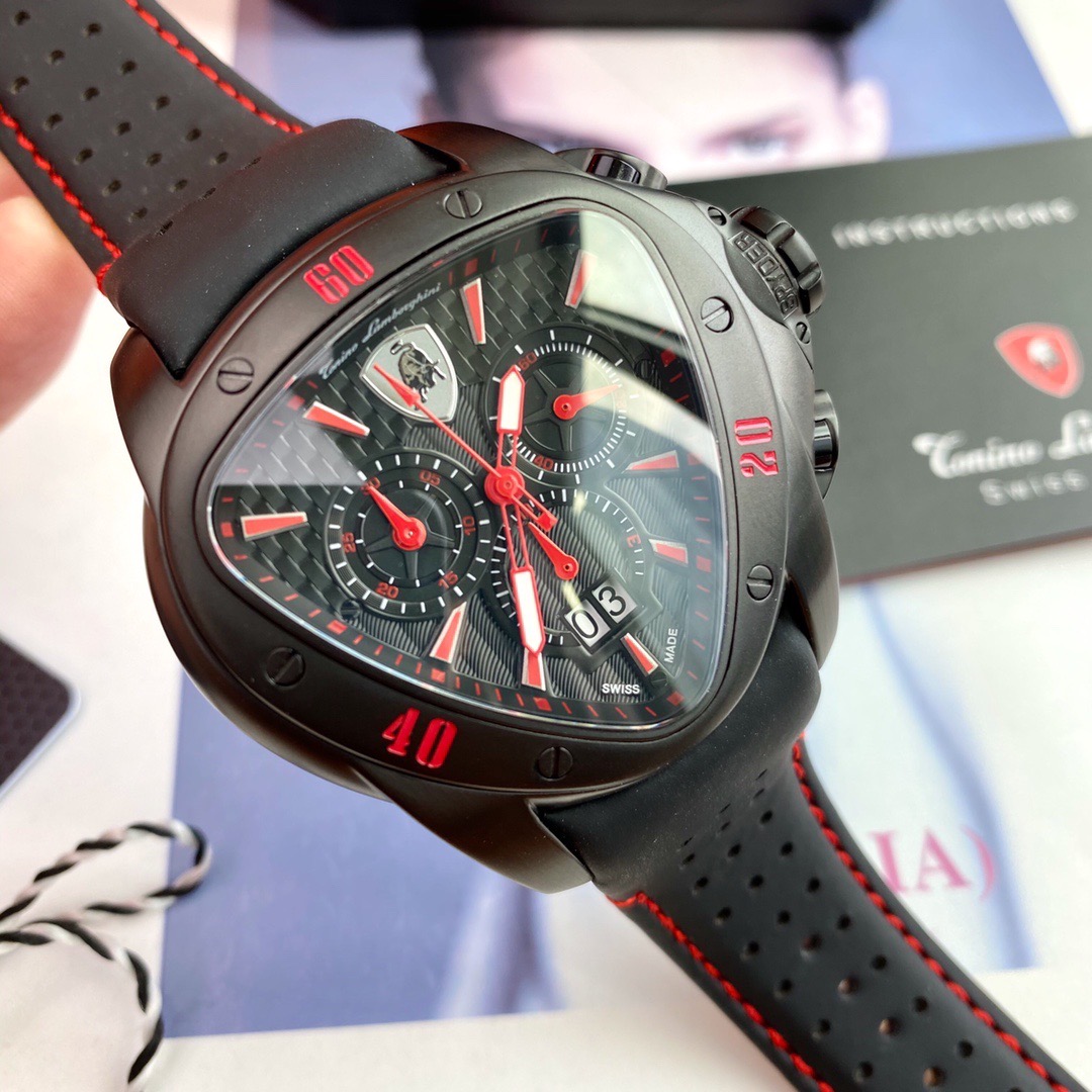 Tonino Lamborghini New Spyder Chronograph Black / red