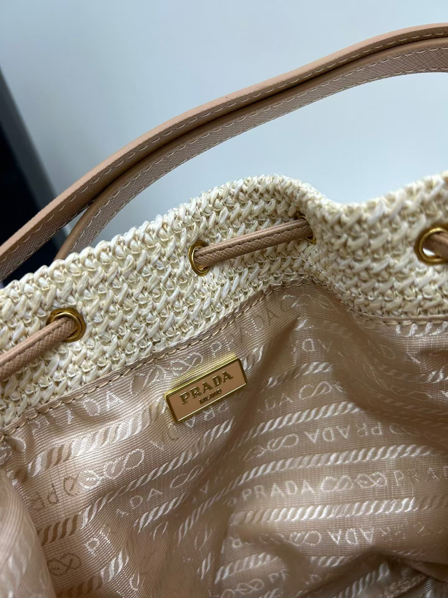 New Raffia Woven Bucket Bag（Replica）