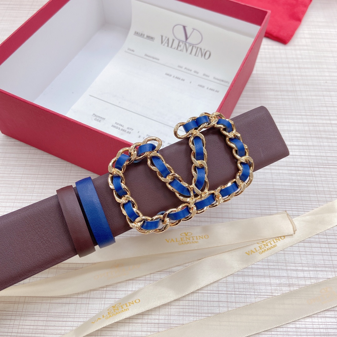 Valentino Leather Belts 1:1 Mirror Version