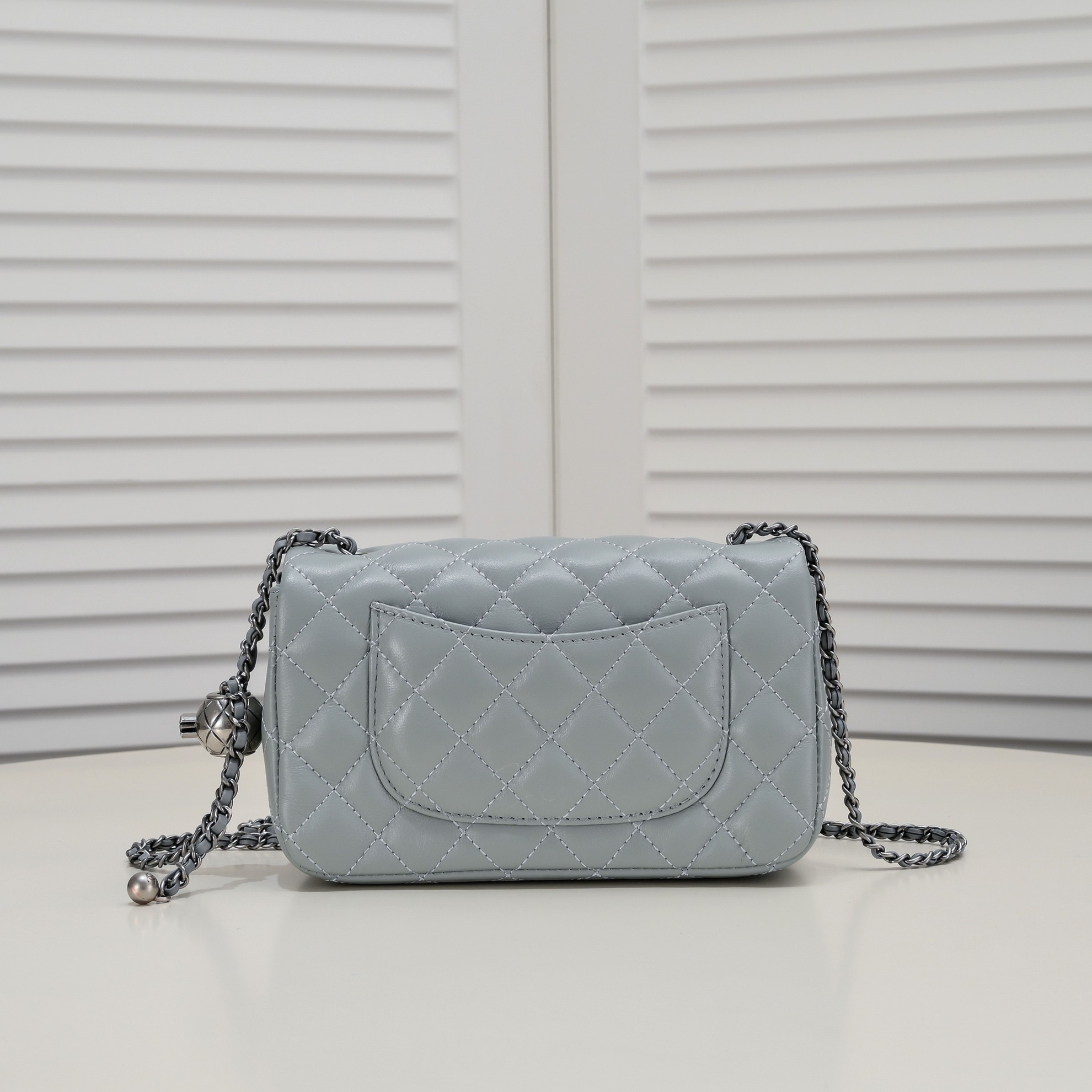 Chanel Cross Body Metal Ball Chain Shoulder Bag Handbag