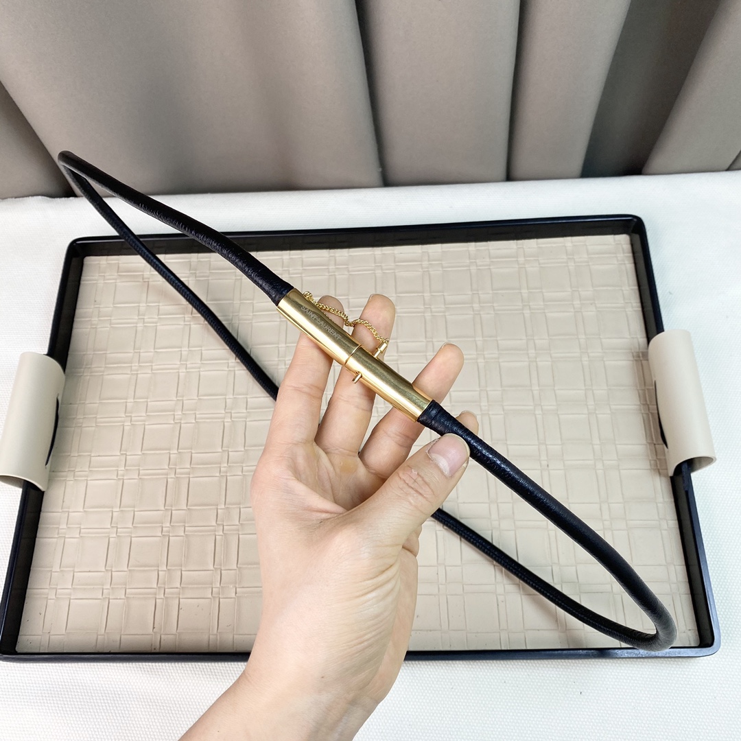 YSL Saint Laurent Leather Belts 1:1 Mirror Version