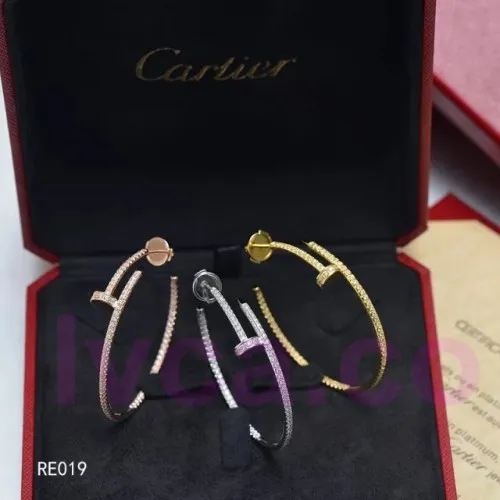 Replica Cartier Juste Un Clou Earring 18K Yellow Gold With Diamonds N8515007