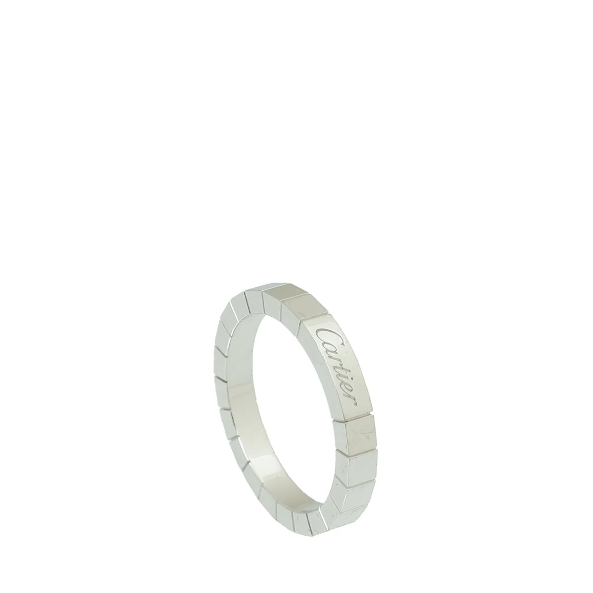 Cartier 18K White Gold Lanieres Band Ring 58