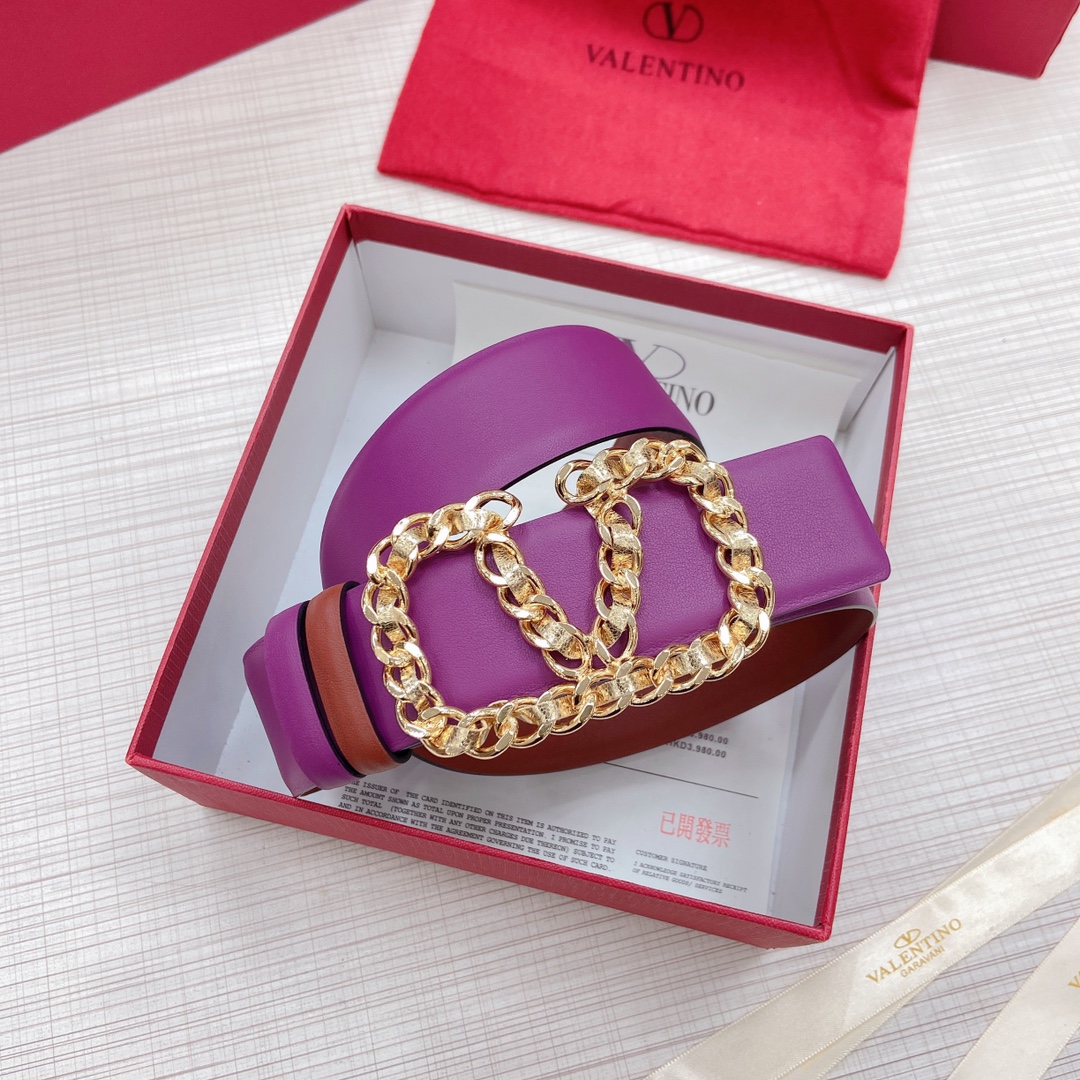 Valentino Leather Belts 1:1 Mirror Version