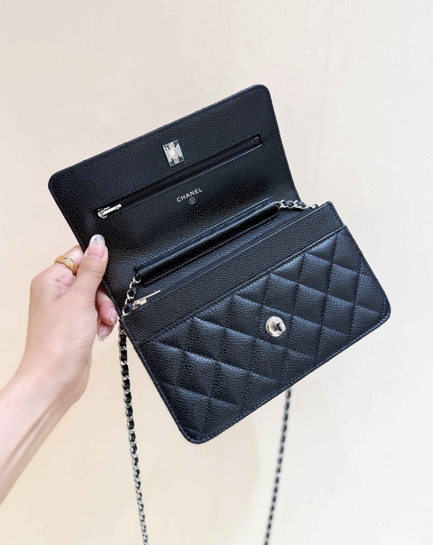 Chanel Woc Caviar Classic Gold Hardware Shoulder Bag Handbag(10AReplica)