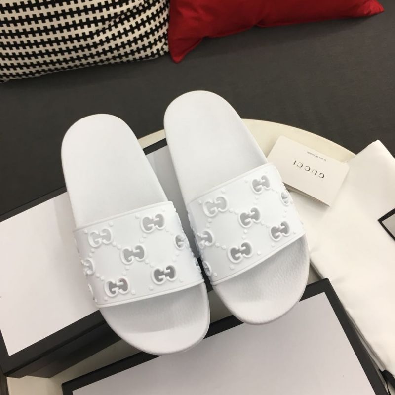 Gucci Womns GG Slide Rubber Sandals 573922 (Replica)