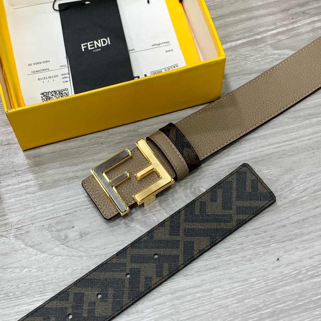 Fendi Leather Belts 1:1 Mirror Version