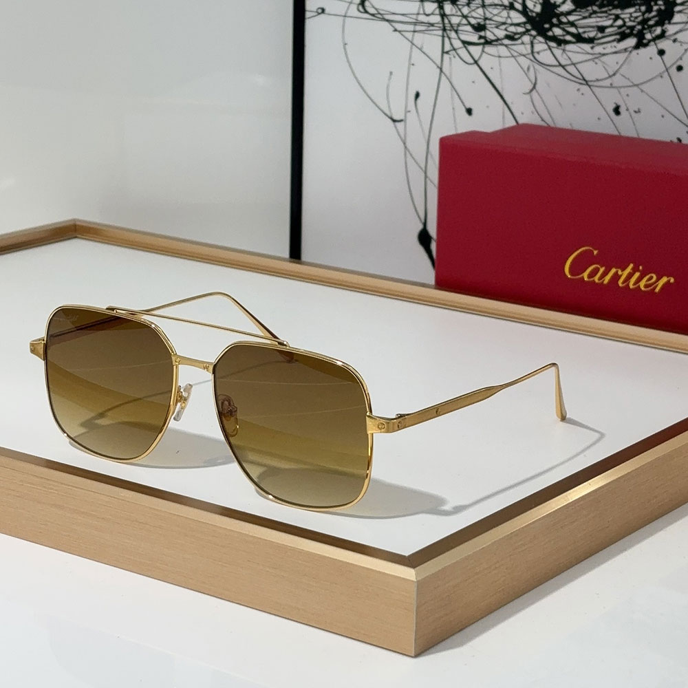 Cartier  Slim Metal Frame sunglasses Top quality （Replica）