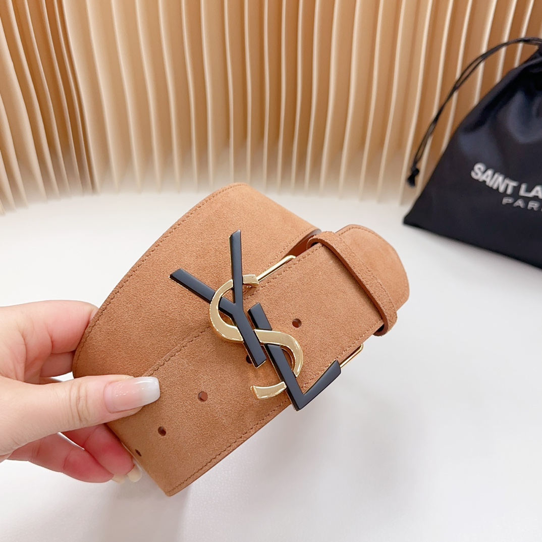 YSL Saint Laurent Leather Belts 1:1 Mirror Version