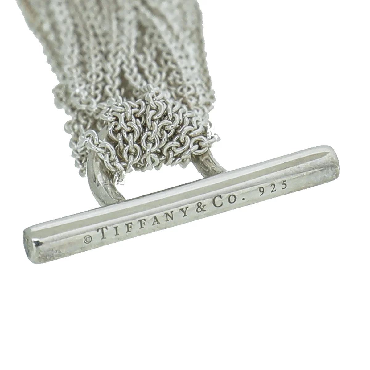 Tiffany & Co Silver Multi-Strand Mesh Heart Bracelet