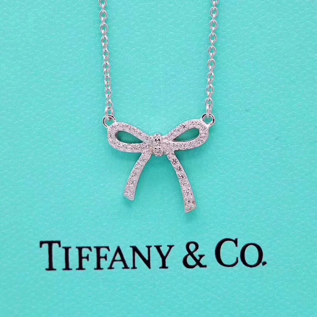 Tiffany Bow Necklace with Diamonds