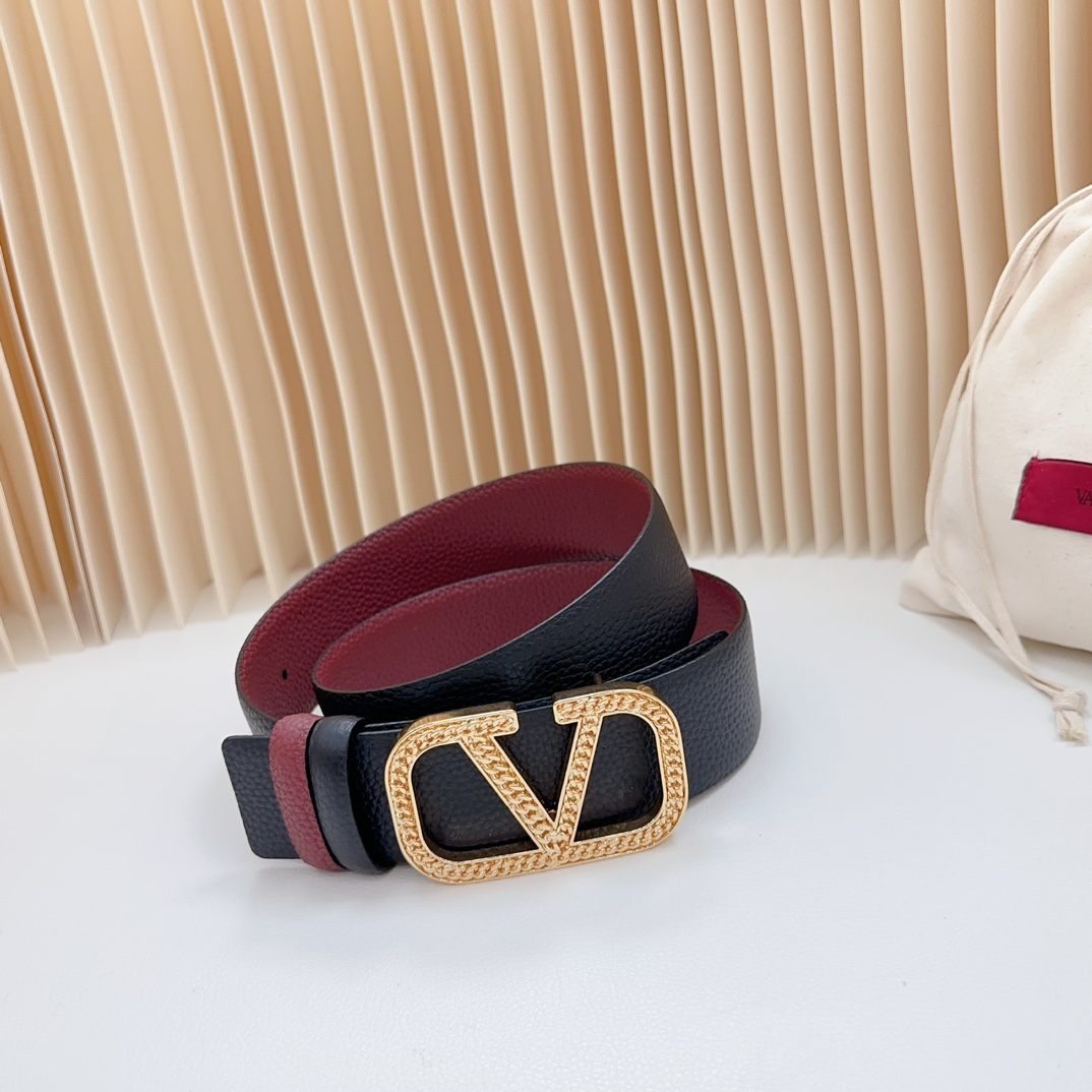 Valentino Leather Belts 1:1 Mirror Version