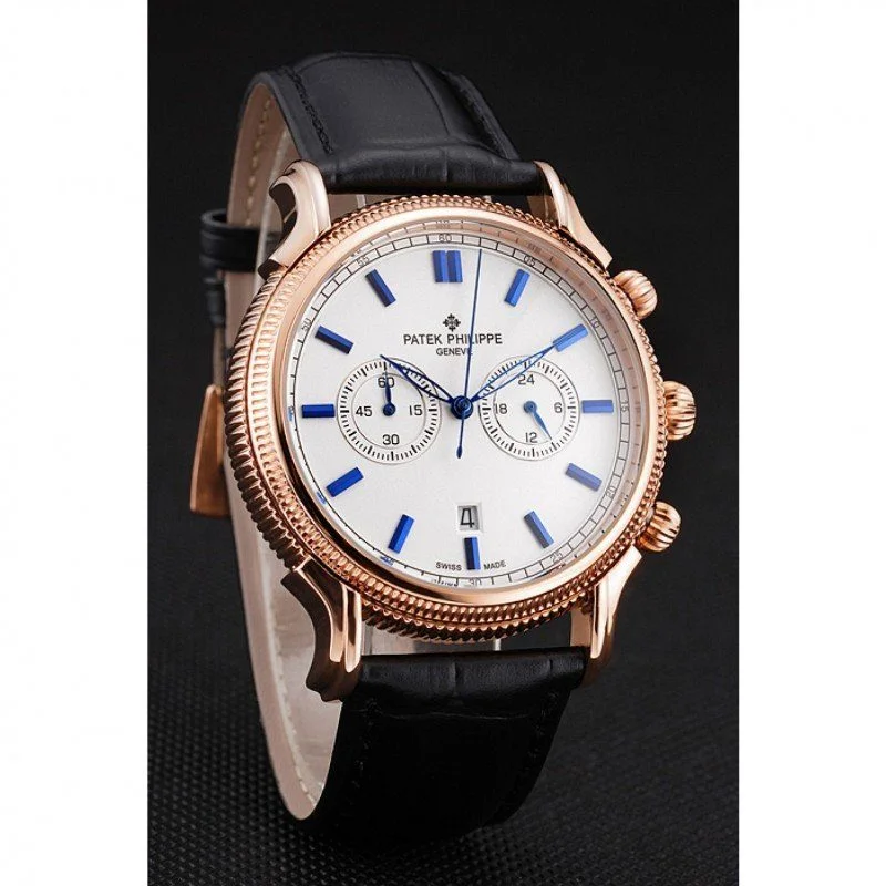 Chronograph White Dial White 40 mm, Rose Gold Plated