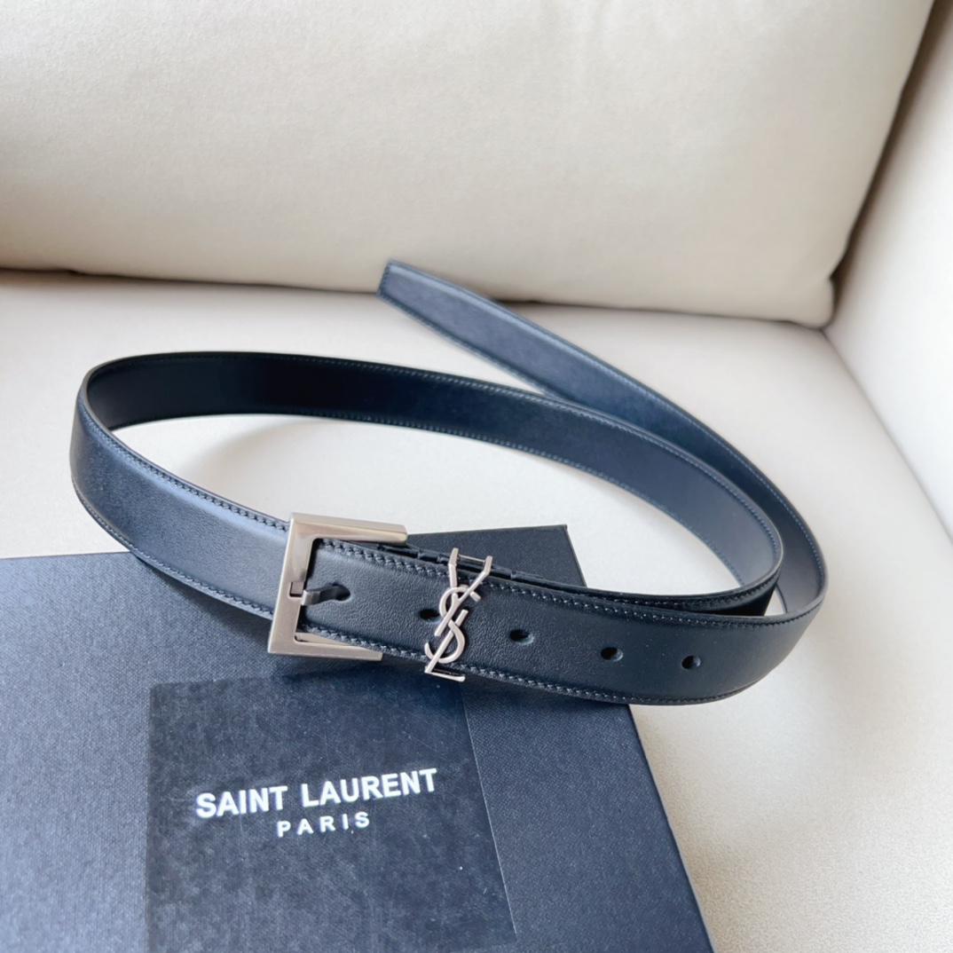 YSL Saint Laurent Leather Belts 1:1 Mirror Version