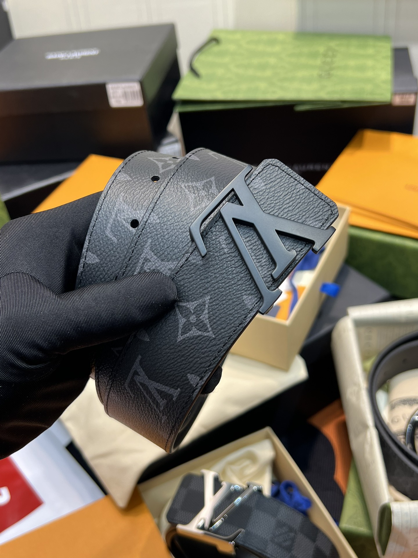 Louis Vuitton LV Leather Belts 1:1 Mirror Version