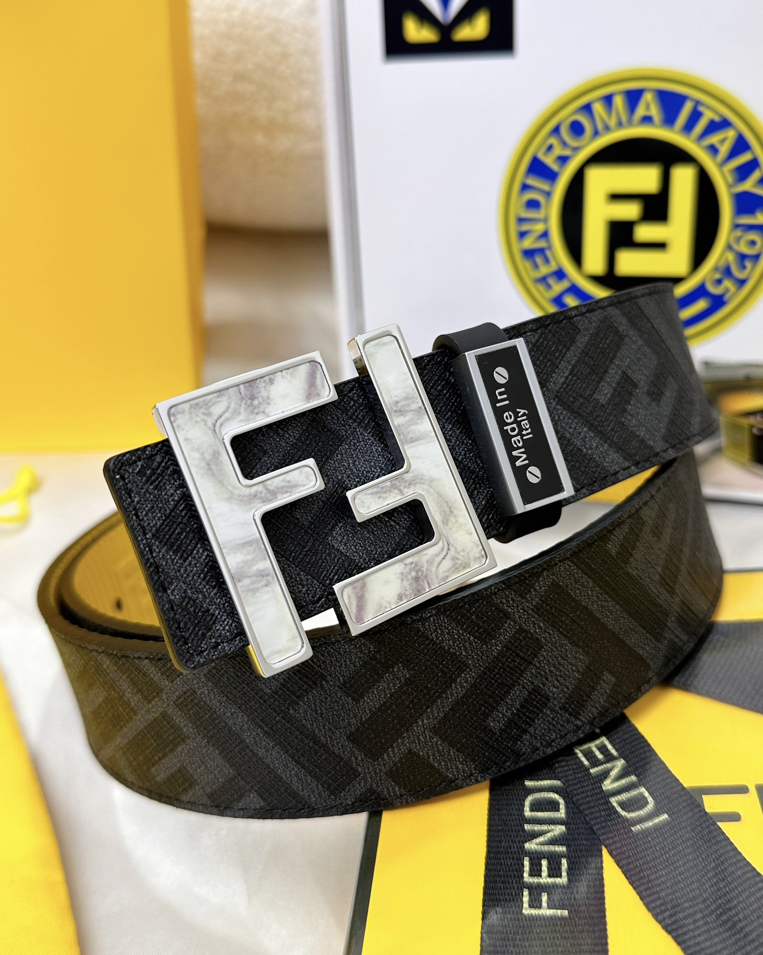 Fendi Leather Belts 1:1 Mirror Version